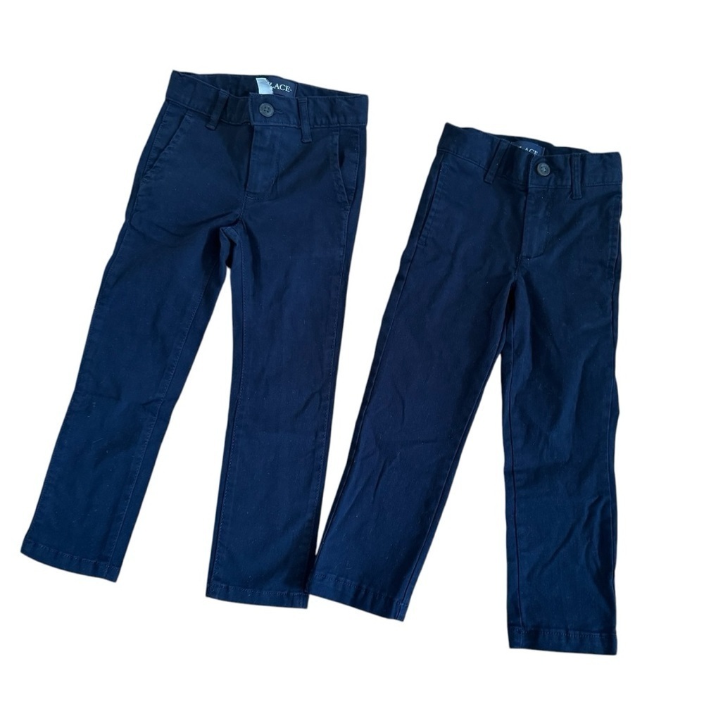 Children’s Place Navy Blue Set 2 Bundle Uniform Pants Chino Straight 4/4T Slim